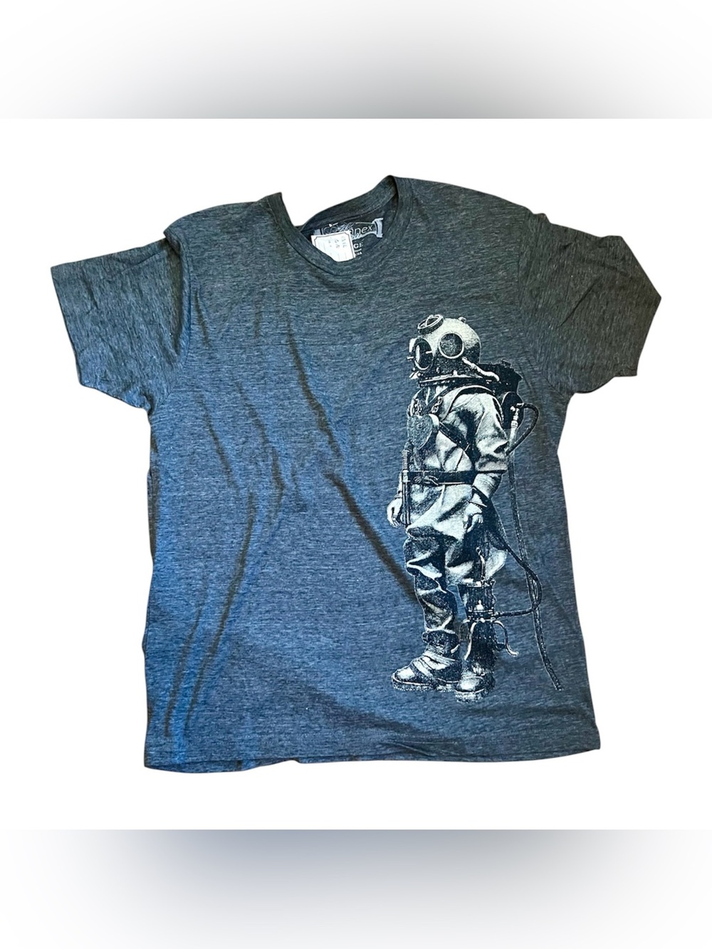 3/$20 💜 Retro Deep Sea Diver Steampunk Vintage Tee L